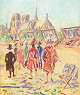 Erik Larsen, Notre-Dame in Paris, oil on canvas, listed ...