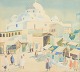 Yahia Turki, “Souika Tunis”, gouache, listed Tunisian ...