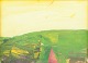 Lars Bertle, abstract landscape, oil on canvas, listed ...