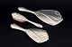Art Nouveau, set of three silver-plated hairdressing pieces.