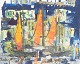 Louis Zelig, oil on board, listed Swedish artist.