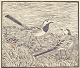 Johannes Larsen, “Wagtails”, woodcut on paper, listed ...