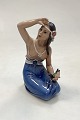 Dahl Jensen Figurine Hawaiian Girl with Bird No. 1268
