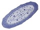 Blue Fluted PlainRare fish platter 60 cm.