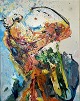 "Aux Halles" Oil painting in the Cobra genre. Oil ...