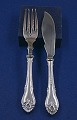 Antikkram presents: Rokoko Danish silver flatware, set of 2 items fish cutlery all of silver
