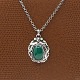 Antik Damgaard-Lauritsen presents: Georg Jensen; Necklace in sterling silver with chrysoprase, no. 56