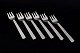 Georg Jensen Bernadotte, set of six cake forks.