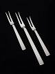 Georg Jensen Bernadotte, set of three cold meat forks.