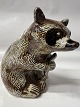 Raccoon with fish Søholm. Bornholm pottery.H. 17 x W. ...