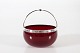 Svend ToxværdSugar BowlRed glass with silver handle