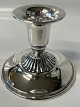 Candlestick Round base, Silver.Height 6.5 cm.