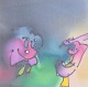 L'Art presents: Erika Wienholt, watercolour on silk, listed Swedish visual artist.