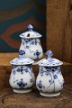 Small mustard jars in Blue Fluted Half Lace from Royal ...