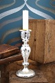Antique, 19th century candlestick in mouth-blown Mercury ...
