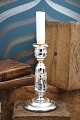 Antique, 19th century candlestick in mouth-blown Mercury ...