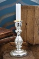 Antique, 19th century candlestick in mouth-blown Mercury ...