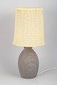 Danish table lamp in sandstone art pottery.