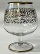 Cognac Glass with gold rim.Height 10 cm.