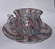 Murano glass cup and saucer from Italy