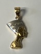 Nefertiti Pendant / Charms in 14 carat Red/white gold ...