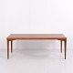 Osted Antik & Design presents: Long Solid Teak Coffee Table with Removable Tapered Legs 1960s