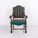 Osted Antik & Design presents: Antique Renaissance Revival Armchair with Striped Upholstery circa 1880–1900