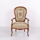 French Louis XV Style Armchair with Floral Upholstery ...