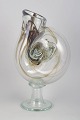 Michael Bang for Holmegaard, large snail art glass vase.