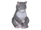 Bing & Grondahl figurineGrey cat with white spot playing