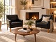 MR Retro Design presents: 2 pcs. Mogens Hansen MH195 - low lounge chair in black premium leatherNew price for ...