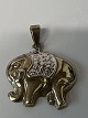 Elephant Pendant, in 8 Kt. red / white gold with ...