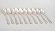 Christofle "Chrysantheme", set of ten large soup spoons.
