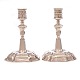 Pair of 18th century silver candlesticks by Nicolai ...