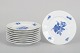 Royal Copenhagen Blue Flower Angular, set of nine plates.