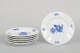 Royal Copenhagen Blue Flower Angular, set of six plates.