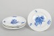 Royal Copenhagen Blue Flower Angular, four butter pats.