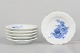Royal Copenhagen Blue Flower Curved, set of six butter pats.