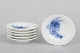 Royal Copenhagen Blue Flower Curved, set of six butter pats.