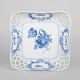 Royal Copenhagen Blue Flower Curved, square dish.