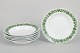 Meissen, set of six deep plates with vine leaf pattern.