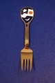 Michelsen/Georg Jensen Christmas fork  2004 of gilt ...