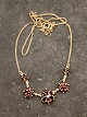 8 carat gold necklace with garnets