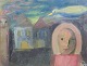Wiliam Skotte Olsen, figurative composition, oil on ...