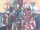 Kåre Lem, abstract composition, oil on canvas, listed ...