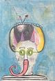 Wojciech Kwaśniewski, “Devil”, colour lithograph, ...