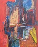 L'Art presents: Hans Polmar, Expressionist composition, oil on canvas, listed Swedish artist.