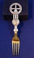 Michelsen Christmas fork 1920 of Danish gilt sterling silver