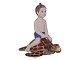 Royal Copenhagen figurineBoy on tortoise
