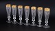 L'Art presents: Theresienthal, set of seven champagne glasses.